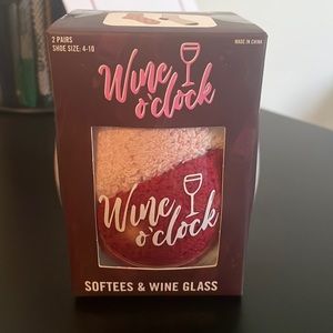 Cute Wine Glass and Sock Gift